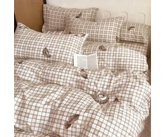 Deluxe medvilnės patalynės komplektas PLUNKSNŲ VĖJAI, 2 dalių, 140x200 cm