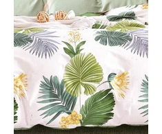 Deluxe medvilnės patalynės komplektas ŽALIOJI IŠDAIGA, 4 dalių, 200x220 cm