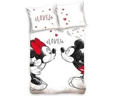 Dvipusis patalynės komplektas "Mickey and Minnie Love!", 140x200 cm