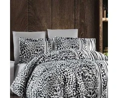 Patalynės komplektas LEOPARD Juodas, 6 dalių, 200x220 cm