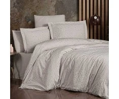 PREMIUM satino patalynė MEGAN BEIGE, 6 dalių, 200x220 cm