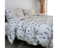 Saules Patalyne PREMIUM satino patalynė SIDABRINIAI LAUKAI, 3 dalių, 200x220 cm
