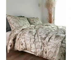Saules Patalyne PREMIUM mako satino patalynė RUSVIEJI ŽIEDAI, 3 dalių, 200x220 cm