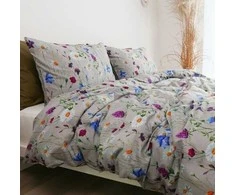 Saules Patalyne PREMIUM mako satino patalynė SIDABRO LAUKAI, 3 dalių, 200x220 cm