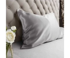 Patalynės komplektas Šilkinis pagalvės užvalkalas MULBERRY LIGHT Pilkas, 22 momas (M/M), 50x70 cm