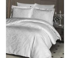 PREMIUM satino patalynės komplektas LAMONE CREAM, 6 dalių, 200x220 cm