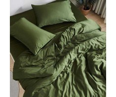 Saules Patalyne Bambuko patalynės komplektas DARK OLIVE, 200x220 cm