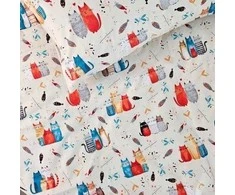 Saules Patalyne Patalynės komplektas vaikams KATINŲ ŠEIMYNA, 100x135 cm
