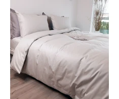 Saules Patalyne PREMIUM satino patalynės komplektas PLATINUM (šviesi sidabro), 2 dalių, 140x200 cm