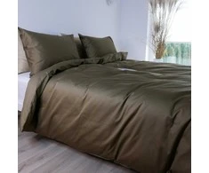 Saules Patalyne PREMIUM satino patalynės komplektas MOSS (žalia), 3 dalių, 200x220 cm
