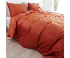 Saules Patalyne Satino patalynės komplektas TERRACOTTA, 2 dalių, 140x200 cm
