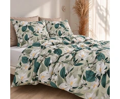 Saules Patalyne Satino patalynės komplektas MAGNOLIJŲ ŽAVESYS, 3 dalių, 200x220 cm