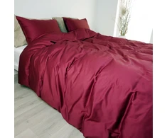 Saules Patalyne Satino patalynės komplektas BURGUNDY, 2 dalių, 140x200 cm