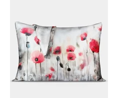 Patalynės komplektas Šilkinis pagalvės užvalkalas POPPY MORNING, 19 momų (M/M)