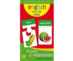 Dėlionė Adamigo Fruits ir daržovės anglų kalba - edukacinis kompleksas 06120