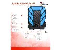 Kietasis diskas ADATA HD710P 1000 GB, 2.5", USB 3.1 (atgal suderinama su USB 2.0), Mėlyna
