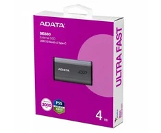 ADATA Išorinis kietasis diskas SSD SE880 4TB Pilkas