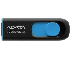 ADATA | USB Flash Drive | UV128 | 512 GB | USB 3.2 Gen1 | Juodas/Mėlyna