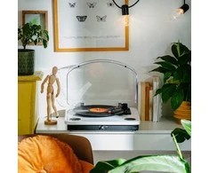 Patefonas Adler AD-1914W su USB ir Bluetooth, baltos spalvos