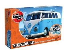 Airfix QUICKBUILD VW Camper Van mėlynas konstruktorius, 52 detalės