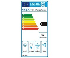 Gartraukis AKPO WK-5 RONDO TURBO pilkas (Inox) 50cm 320m3/h