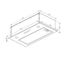 Cooker hood under-cabinet AKPO WK-7 MICRA 60 Baltas (297,9 m3/h, 530mm, baltos spalvos)