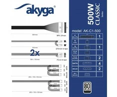 Akyga Maitinimo šaltinis ATX AK-C1-500 500W PRO SERIA Zasilac