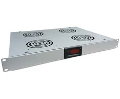 Alantec Ventiliacijos pultas 19 "1U 4 sav., termostatas, pilkas (SA-F-1U-4-T-S)