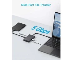 Anker 332 Wired USB 3.2 Gen 1 (3.1 Gen 1) Type-C Juodas
