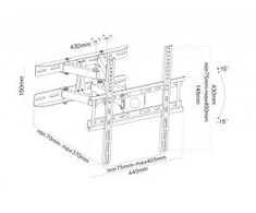 ART RAMT AR-35 ART Laikiklis AR-35 LCD/LED 20-65 35kg kor. vertikalus/lygus 70-370mm