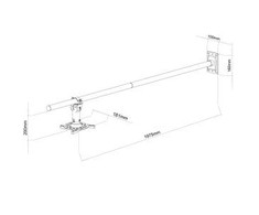 ART RAMP P-106B ART laikiklis sienelė 100-200cm DO PROJEKTORA P-106B 15KG juoda