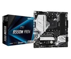 Pagrindinė plokštė ASRock B550M Pro4/AMD B550/AM4/MicroATX/1xPCI-Express 3.0 1x/1xPCI-Express 3.0 16x/1xM.2/1xPCI-Express 4.0 16x/Memory DDR4/Atminties lizdai 4/1x15pin D-sub/1xHDMI/1xDisplayPort/2xUSB 2.0/1xUSB type C/5xUSB 3.2/1xPS/2/1xRJ45/3xAudio port|