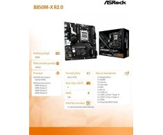 Pagrindinė plokštė ASROCK B850M-X R2.0 AM5 1xHDMI 1xDP