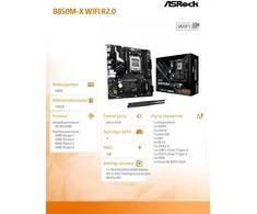 Pagrindinė plokštė Asrock B850M-X WiFi R2 AMD B850 Socket AM5 micro ATX