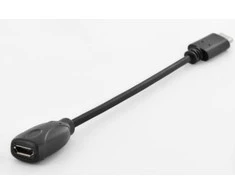 Assmann Electronic ASSMANN USB Type-C adapterio kabelis tipas C - micro B M/F 0 1m High-Speed bl