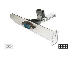 Premiumcord DIGITUS Serial Slot Bracket Bracket adapterio kabelis, DB9, D-Sub9/M - IDC 2x5pin/F, 0,25m, AK-610300-003E