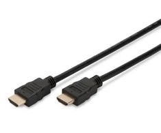 Assmann Electronic DIGITUS HDMI High Speed jungties kabelis tipas A M/M 10.0m su eternetu Full HD 60p auksinis bl