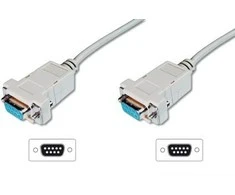 Assmann Electronic DIGITUS Nulinio modemo kabelis D-sub9 su 1,8 m smėlio spalvos tūriu