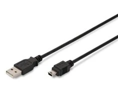 Assmann Electronic ASSMANN USB 2.0 jungties kabelis tipas A - mini B 5pin M/M 3.0m USB 2.0 conform bl