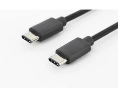 Assmann Electronic ASSMANN USB Type-C jungties kabelis, tipas C iki C M/M 1,0 m didelės spartos bl