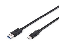 Assmann Electronic ASSMANN USB Type-C jungties kabelis, tipas C iki A M/M 1,0 m Super Speed bl