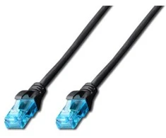 Assmann Electronic DIGITUS CAT 5e U-UTP patch kabelis PVC AWG 26/7 ilgis 0,5m spalva juodas