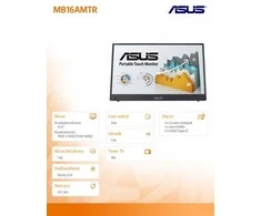 Monitorius ASUS ZenScreen Touch MB16AMTR, 15,6", 1920x1080, 60Hz, IPS, 5ms
