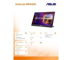 Monitorius ASUS ZenScreen MB16QHG, 16", 2560x1600, 120Hz, IPS, 5ms