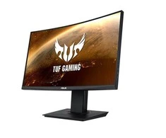 Monitorius Asus TUF Gaming Curved VG24VQE 24 ", VA, FHD, 1920 x 1080 pikselių, 16:9, 1 ms, 250 cd/m², Juodas, HDMI jungtys quantity 2 x HDMI 2.0