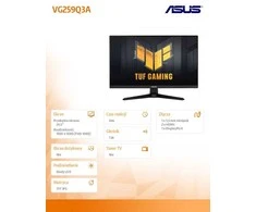 Monitorius ASUS TUF Gaming VG259Q3A 24,5 colio IPS WLED FHD 16:9 180Hz 250cd/m2 1ms 2xHDMI DP