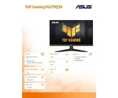 Monitorius Asus TUF Gaming VG279Q3A, 27 col., Full HD (1920x1080), 180Hz, greitas IPS