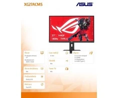 Monitorius ASUS ROG Strix XG27ACMS - 320Hz OC | QHD | Fast IPS | 0.3ms | 27"
