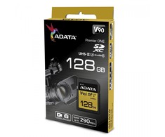 Atminties kortelė ADATA 128GB Premier ONE SDXC UHS-II U3 Class 10, R/W iki 290/260 MB/s