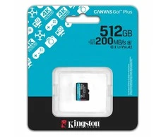 „Kingston Technology“ 512 GB „Micro SDXC Canvas Go Plus Gen4 200R A2 U3“ atminties kortelė be ADP